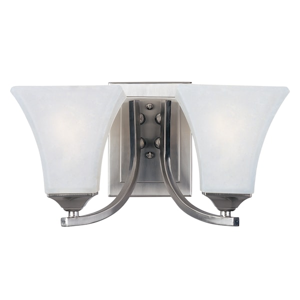 Maxim Lighting Aurora 2-Light 13.5" Wide Satin Nickel Vanity Light 20099FTSN - main
